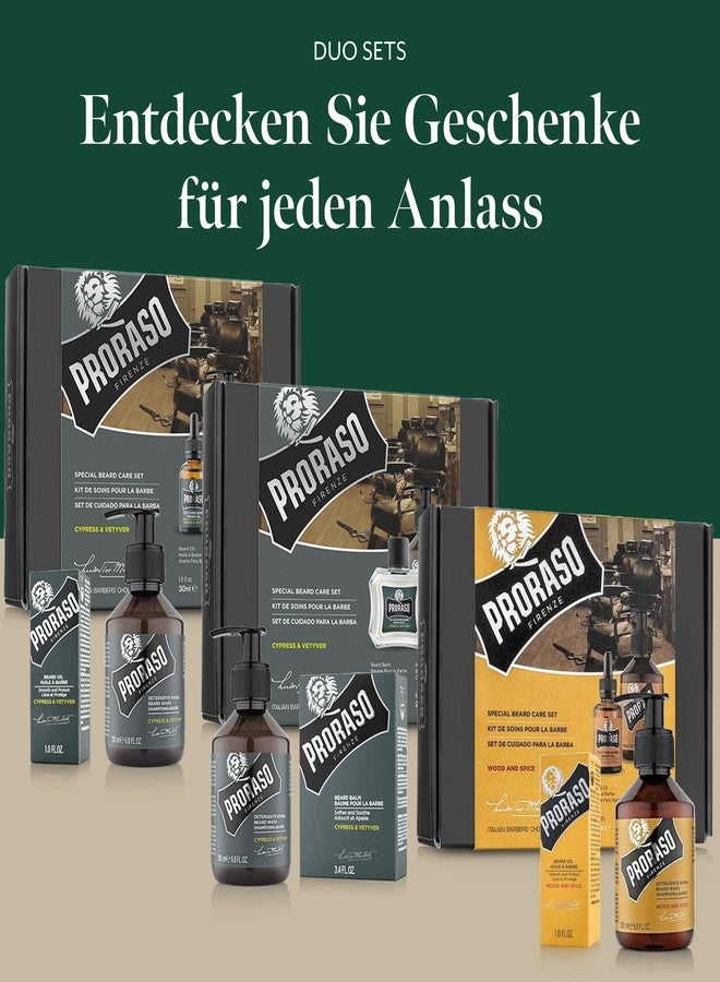 Proraso Beard Care Duo Kit for New or Short Beards with Beard Balm and Beard Wash, Cypress & Vetyver - Image 4