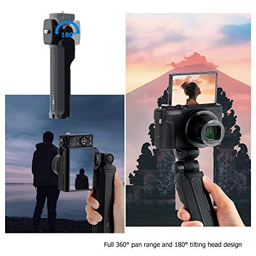 JJC Portable Camera Mini Shooting Grip Tripod for Sony ZV-E10 ZV-1 A6700 A6600 A6500 A6400 A6300 A6100 A7C RX100VII for Canon R7 R10 R50 R100 M200 M6 M50 Mark II G7XIII for Panasonic G85 for Nikon Z50 Z30 - Image 5