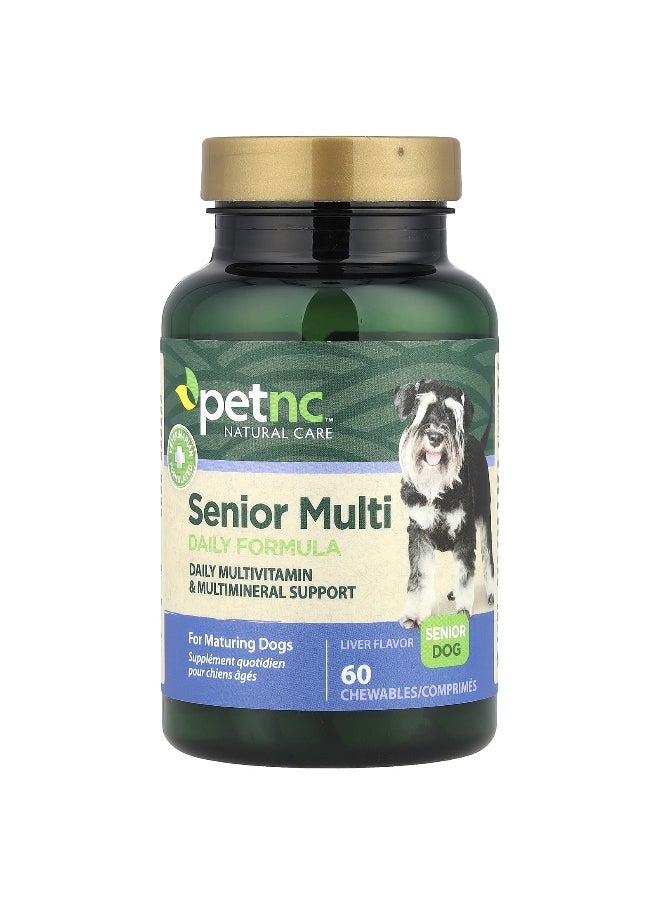 petnc NATURAL CARE petnc NATURAL CARE, Senior Multi Daily Formula, Senior Dog, Liver, 60 Chewables  - Image 1