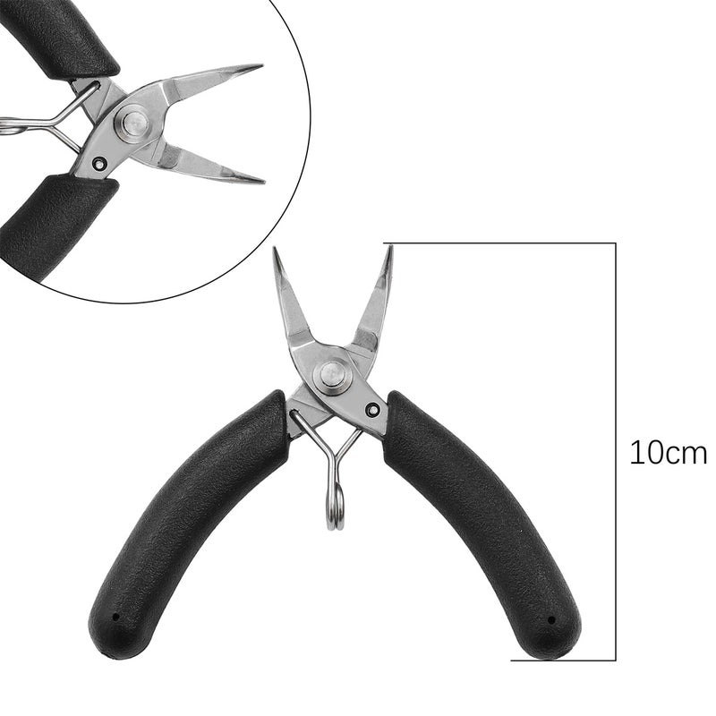 Handmade DIY Tool Pliers Multifunctional Punching Pliers Jewelry Toothless Pointed Nose Pliers Oblique Wire Cutting Pliers Hardware Tools #33 501C Bending Nose Pliers Bending Nose Pliers 1 Card/Pack 