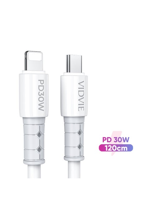 Vidvie Type-c To Lightning Cable, 1.2 Meter, White -CB4020c&i