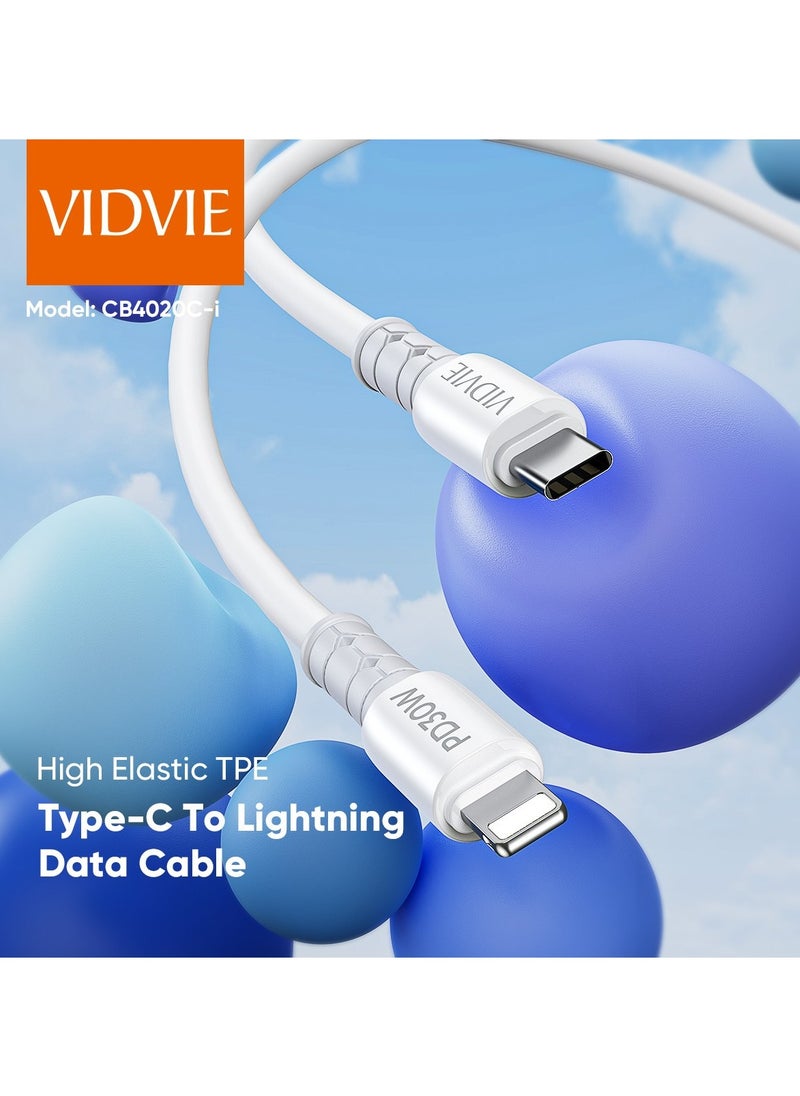 Vidvie - Vidvie Type-c To Lightning Cable, 1.2 Meter, White -CB4020c&i - Image 1