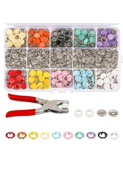 MAKE ITA ENTERPRISE MAKE ITA ENTERPRISE Snap Buttons Easy to Operate 100 Sets Five Prong Buckles 100 Sets Snap Buckles Leather Snap Kit for Baby Childrens Clothing for Household Machine Pliers Press Tool Kit  - Image 1