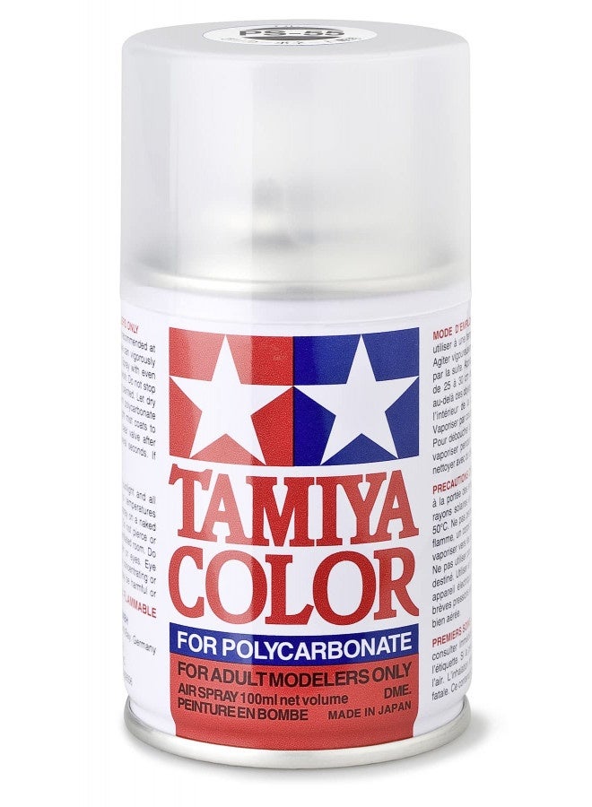 Tamiya America, Inc Polycarbonate Ps-55 Flat Clear, Spray 100 Ml, Tam86055 - Image 1