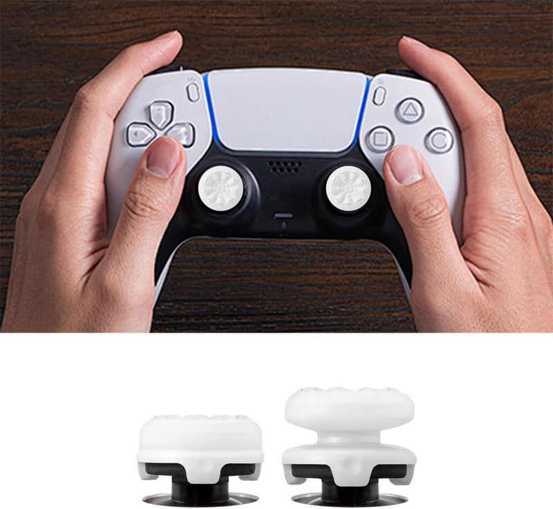 YARDHOBI FPS Freek Galaxy White for PlayStation 4 (PS4) and PlayStation 5 (PS5), Performance Thumbsticks, Controller Joystick Cap Covers, Thumbstick Extender for PS5 (1 High-Rise, 1 Mid-Rise) - Image 5