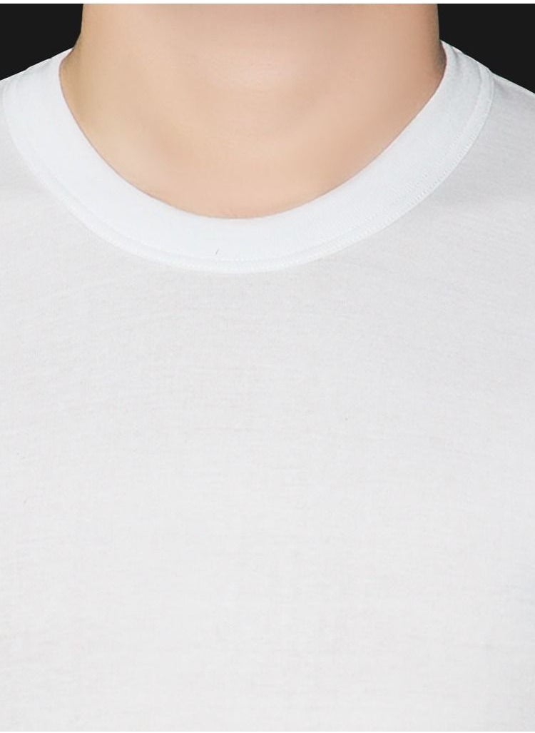 DNA - Plain White Round Neck Underwear T-Shirt for Men - Image 1