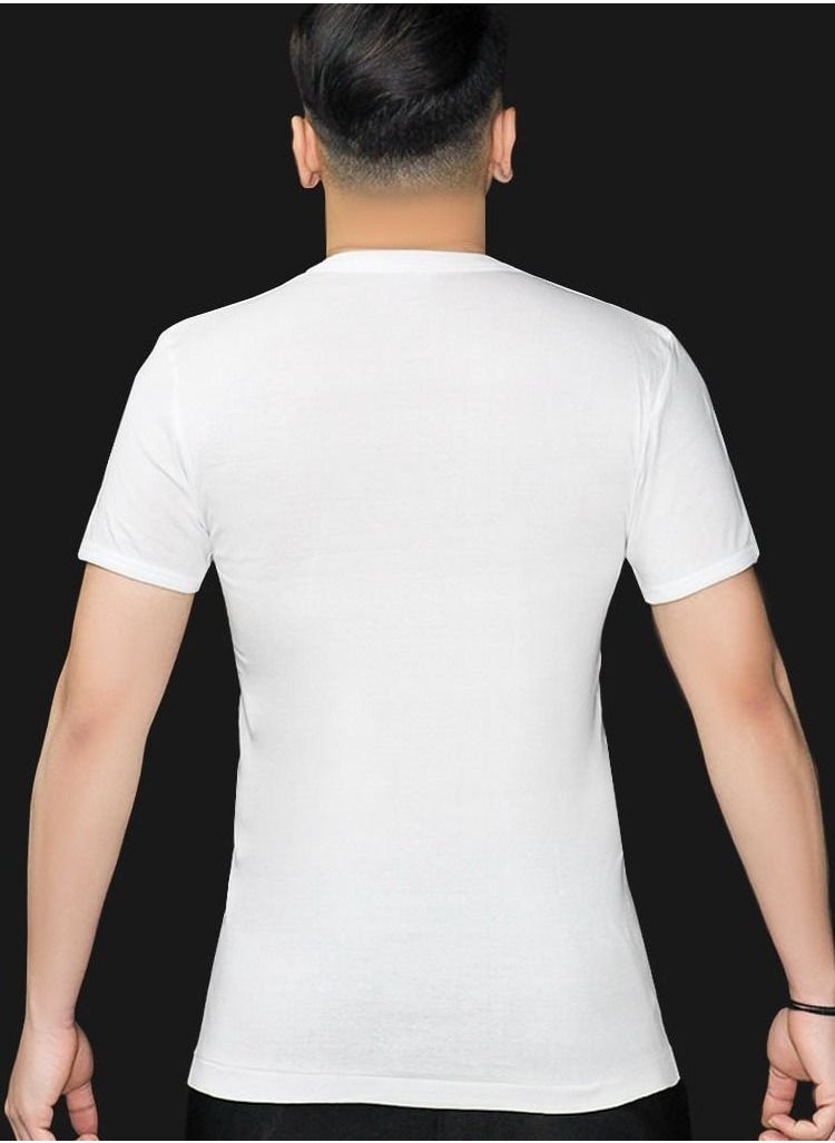 DNA - Plain White Round Neck Underwear T-Shirt for Men - Image 1