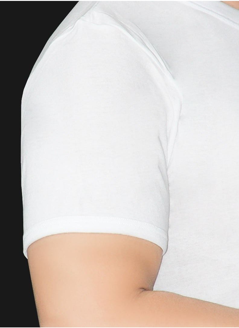 DNA - Plain White Round Neck Underwear T-Shirt for Men - Image 1