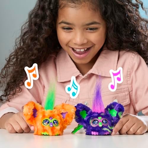 Furby فوربي فوربلتس 2 عبوة من أصدقاء الخريف المصغرين تريك-إي وبو-كين، ألعاب قماشية إلكترونية، متعددة الألوان، هدايا العودة إلى المدرسة، للأعمار 6 سنوات فما فوق (حصري على أمازون) - Image 5
