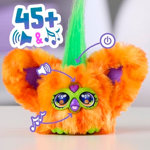 Furby فوربي فوربلتس 2 عبوة من أصدقاء الخريف المصغرين تريك-إي وبو-كين، ألعاب قماشية إلكترونية، متعددة الألوان، هدايا العودة إلى المدرسة، للأعمار 6 سنوات فما فوق (حصري على أمازون) - Image 3