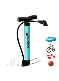 WEST BIKING Portable Bike Floor Pump Automatically Reversible Presta Schrader Valves Mini Bicycle Air Pump 120PSI with Multifunction Ball Needle  - Image 1