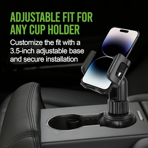 Cellet Car Phone Holder Mount, Car Cup Phone Holder Mount, Compatible with Apple iPhones, Samsung Galaxy, Motorola Moto Google Pixel Smartphones (Fits for Tesla Model 3 Y S X) 6.5-Inch - Image 2