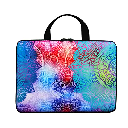 HEABPY 11" 11.6" 12" 12.1" 12.5" inch Laptop Carrying Bag Chromebook Case Notebook Ultrabook Bag Tablet Cover Neoprene Sleeve Fit Apple MacBook Air Samsung Google Acer HP DELL Lenovo Asus (Beautiful Mandala) - Image 2