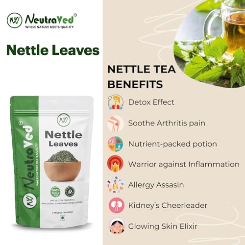 NeutraVed Nettle Leaf, Stinging Health Supporting Herb Tea, Collect from Himalayan Belt - 50g - Image 5