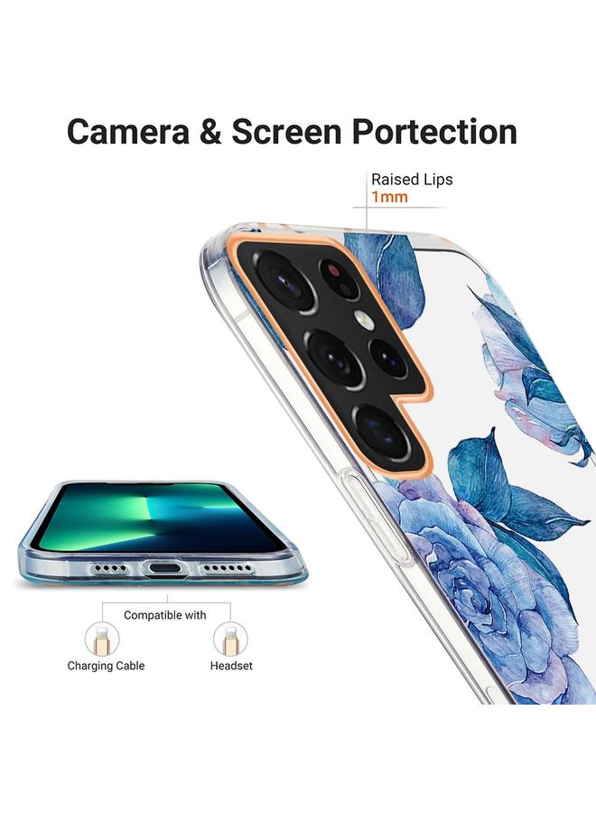 اس-توب جراب لهاتف Samsung Galaxy S22 Ultra 5G Ring IMD Flowers TPU - Image 4