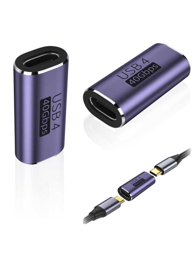 Sweet seven محول USB C أنثى إلى أنثى 2 حزمة USB من النوع C مقرنة متوافقة مع Thunderbolt 4/3 يدعم ما يصل إلى 40 جيجابت في الثانية نقل البيانات 100 واط توصيل الطاقة وتمرير فيديو 8K@60 هرتز عبر المزيد من أجهزة النوع C - Image 1