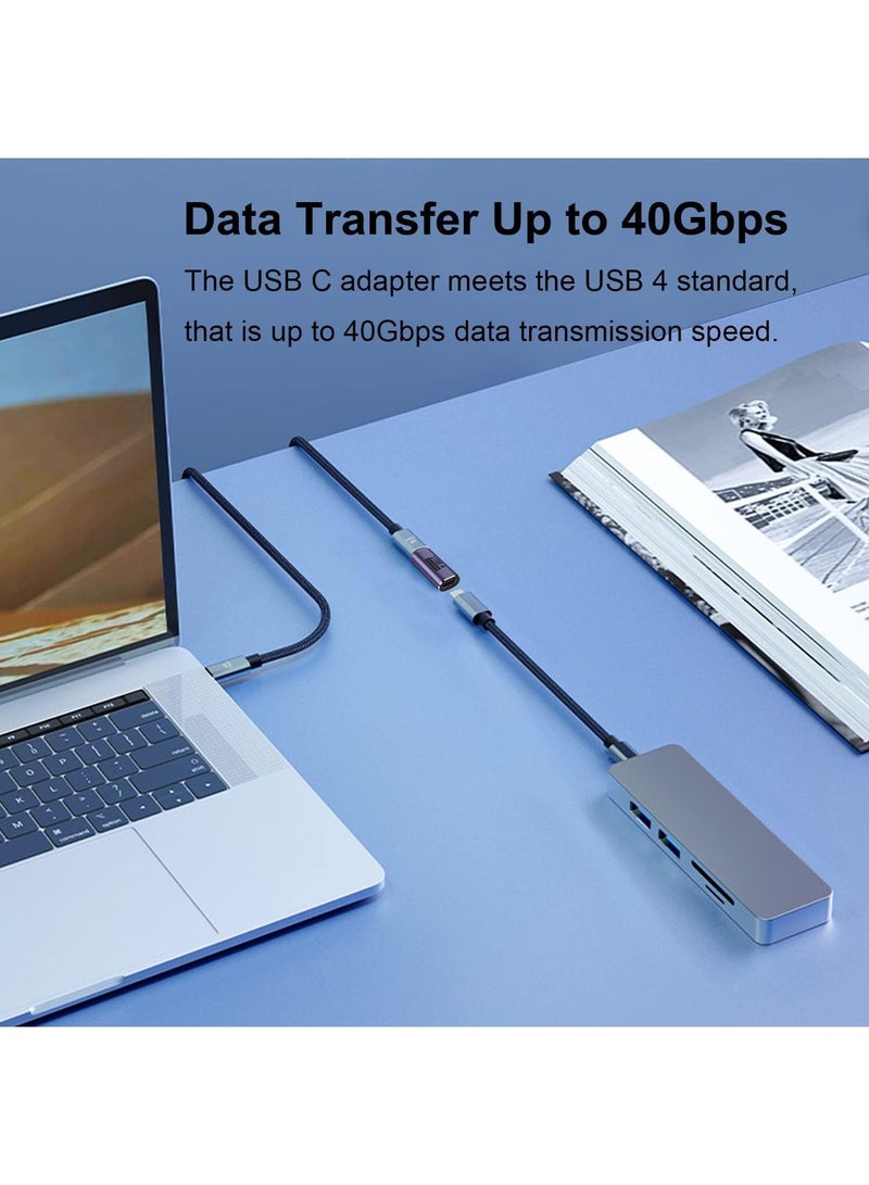 Sweet seven محول USB C أنثى إلى أنثى 2 حزمة USB من النوع C مقرنة متوافقة مع Thunderbolt 4/3 يدعم ما يصل إلى 40 جيجابت في الثانية نقل البيانات 100 واط توصيل الطاقة وتمرير فيديو 8K@60 هرتز عبر المزيد من أجهزة النوع C - Image 3