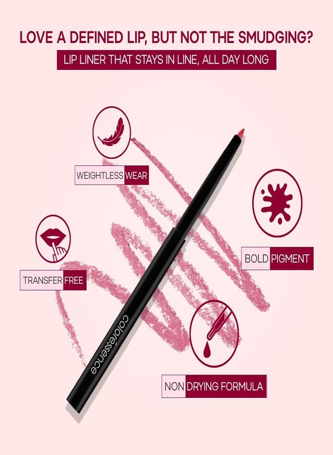 Coloressence Matte Lip Liner Pencil with Sharpener, Pack of 2 Shades (Brown, Maroon) | Long Lasting | Lightweight | Waterproof | Highly Pigmented - Image 2