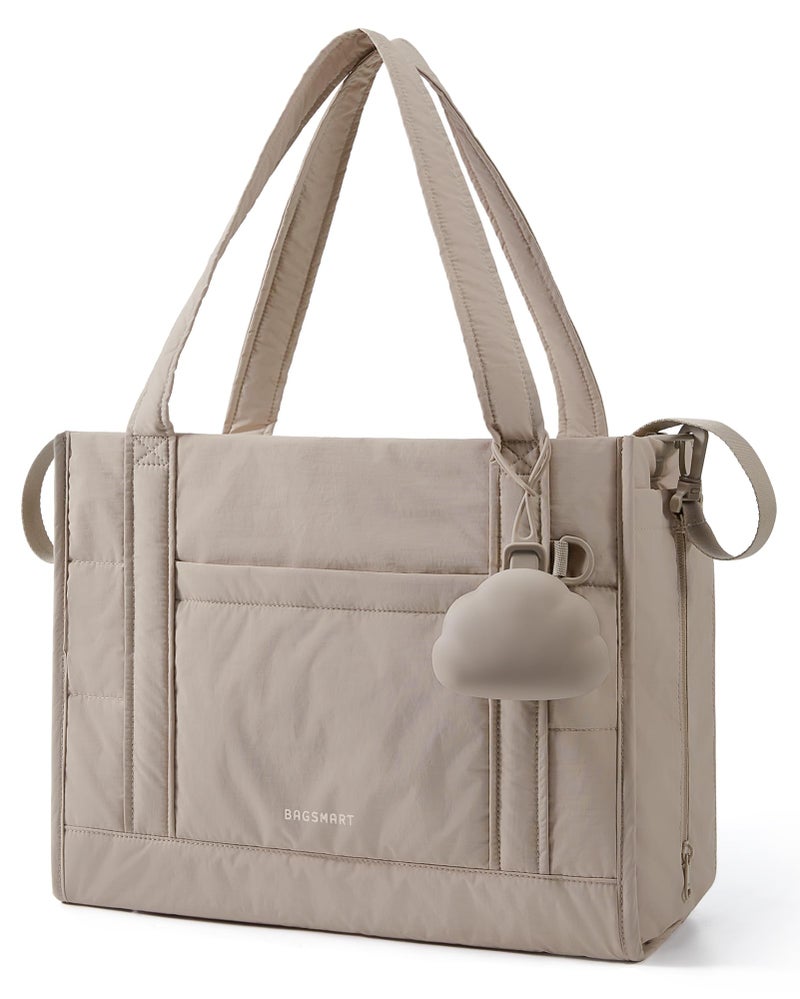 BAGSMART Diaper Bag Tote Puffer Tote Bag Lightweight Baby Bag with Insulated Pockets Pacifier Case Stylish Multifunctional Hospital Bag for Labor and DeliveryTravelWork - Image 2