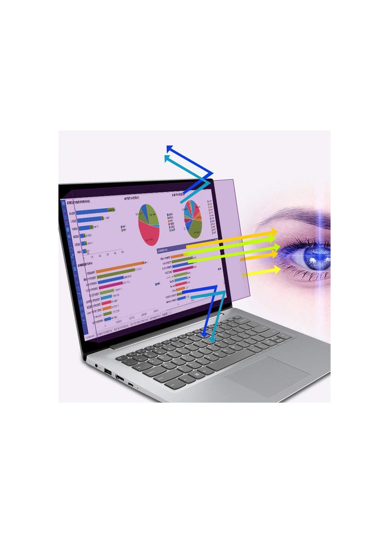 14Inch Film Desktop Computer Laptop Accessory Eye Protection HD, Premium Privacy Screen Filter&Protector for Laptop Computers,Screen Protector Matte Blue Light Blocking Filter Film (White)