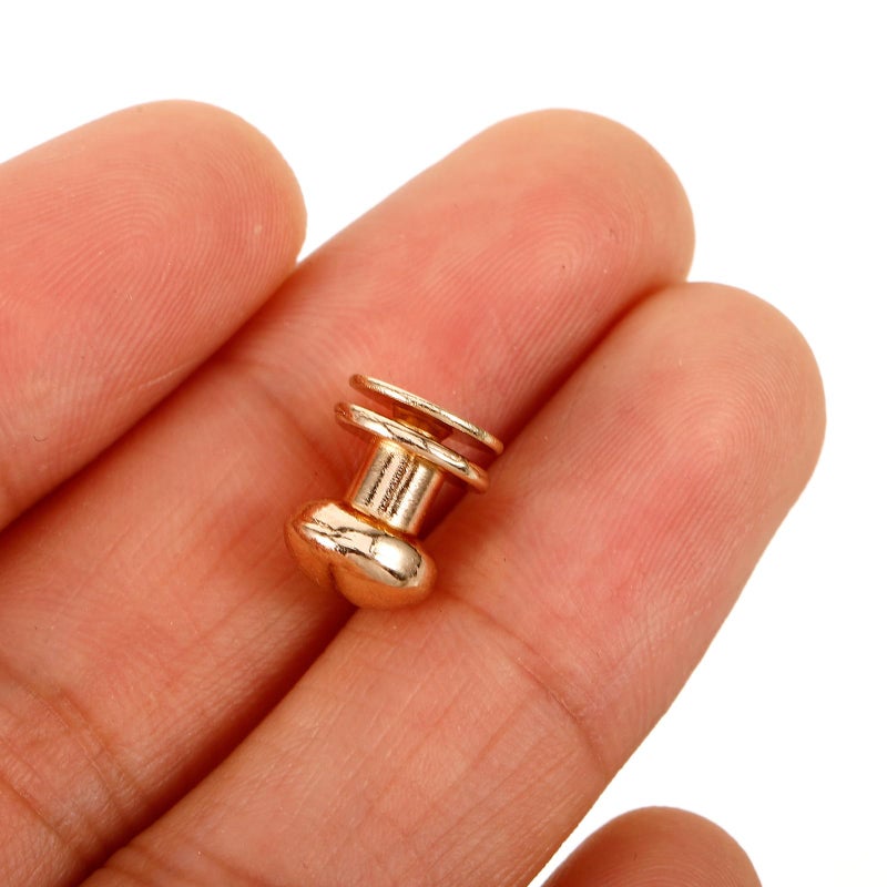 Zinc Alloy Gold Round Knobs 50pcs Mini Furniture Pulls for Cabinet Drawer Handles - Image 5