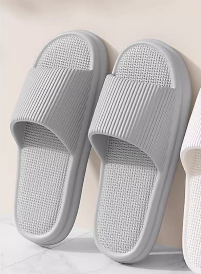 رياح رجالية ونسائية بسحاب ناعم بطبقة سميكة من النعل، صنادل انزلاقية، ملاءات رغوية للتعافي، أحذية داخلية للاستخدام المنزلي، الحمام، السباحة، الشاطئ، المشي، داخل وخارج المنزل. - Image 1