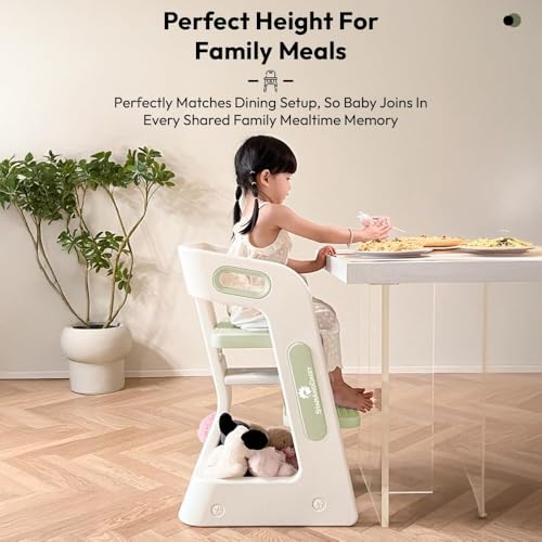 StarAndDaisy High Chair for Baby/Kids Study Chair with Adjustable Height, Safety Belt & Light Weight - Grey - Image 5