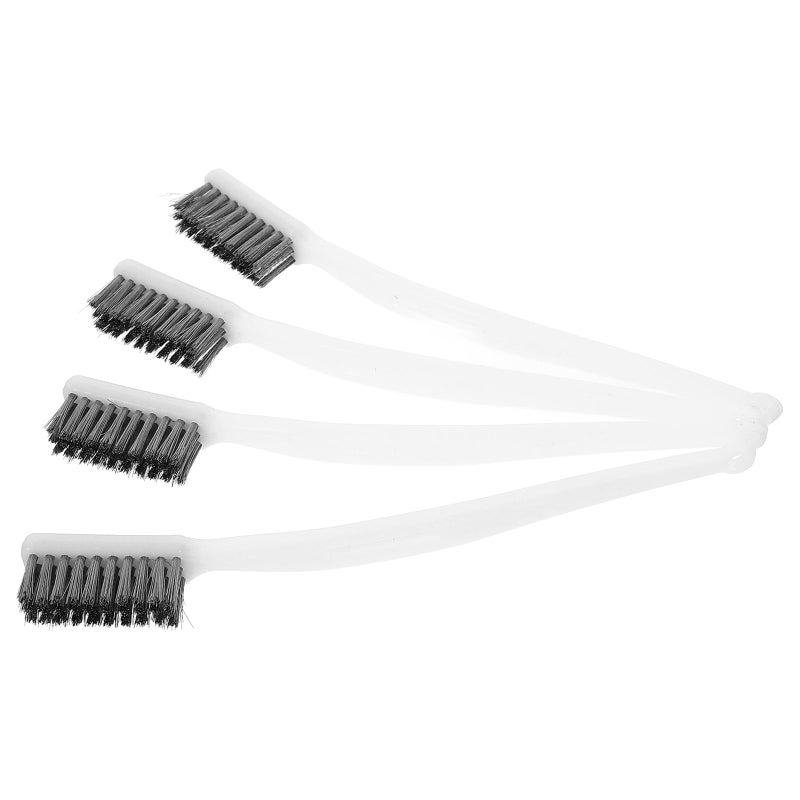 4 Row Mini Stainless Steel Wire Brushes For Rust Removal Precision Cleaning Printer Nozzle Small Parts Maintenance - Image 2