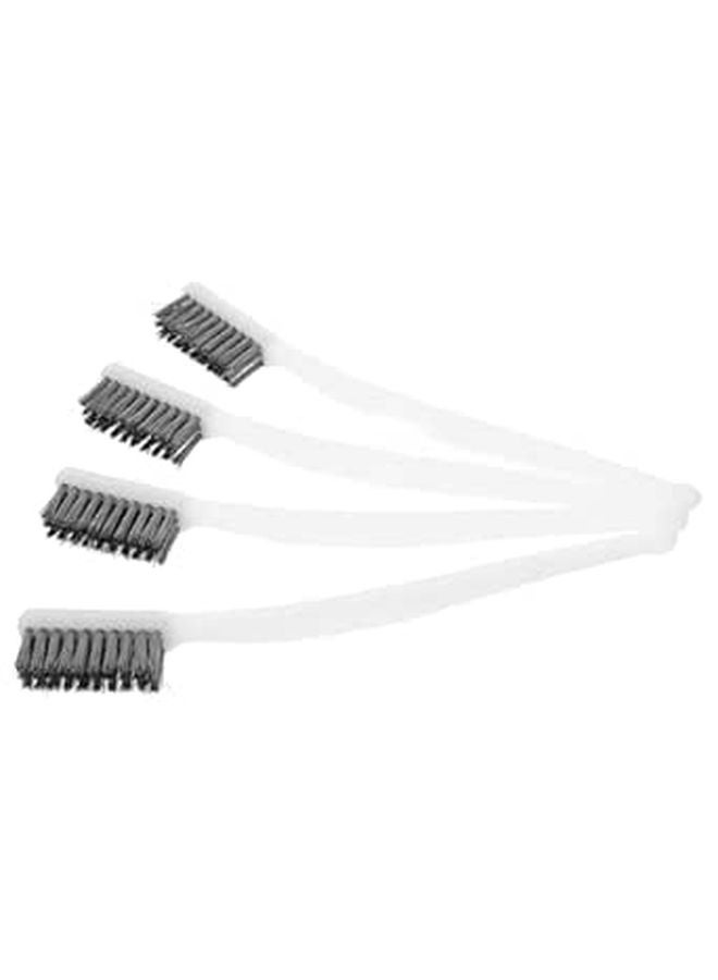 4 Row Mini Stainless Steel Wire Brushes For Rust Removal Precision Cleaning Printer Nozzle Small Parts Maintenance - Image 1