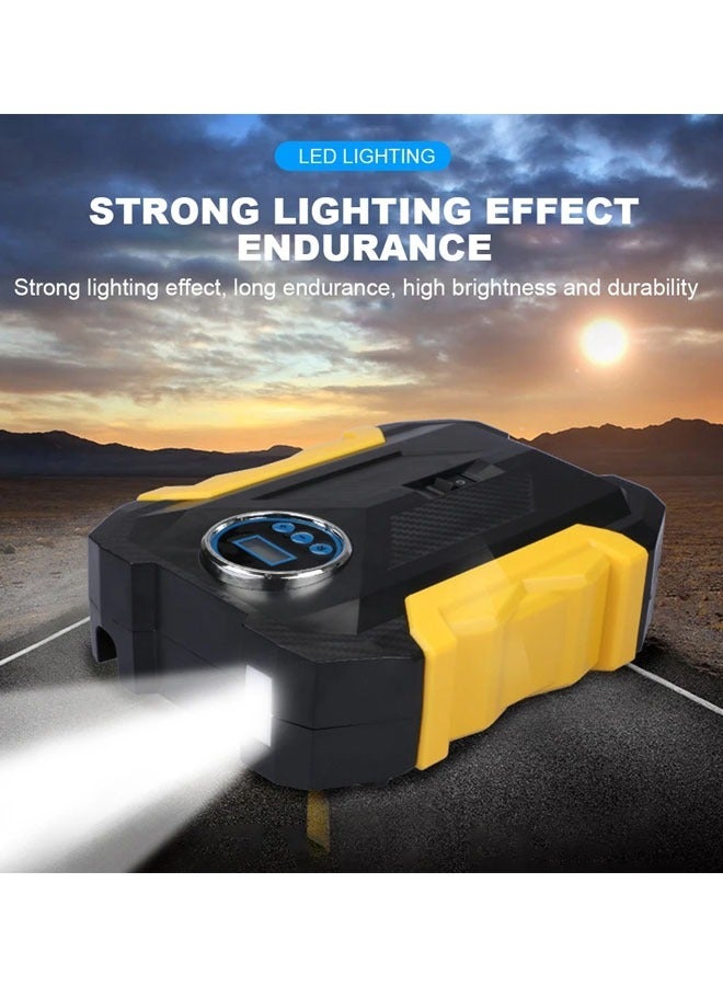 KLNAMAEAAN Tire Inflator Portable Air Compressor – 12V DC Air Pump for Car Tires with Digital Pressure Gauge and Emergency Led Light and Tool kit  - Image 3