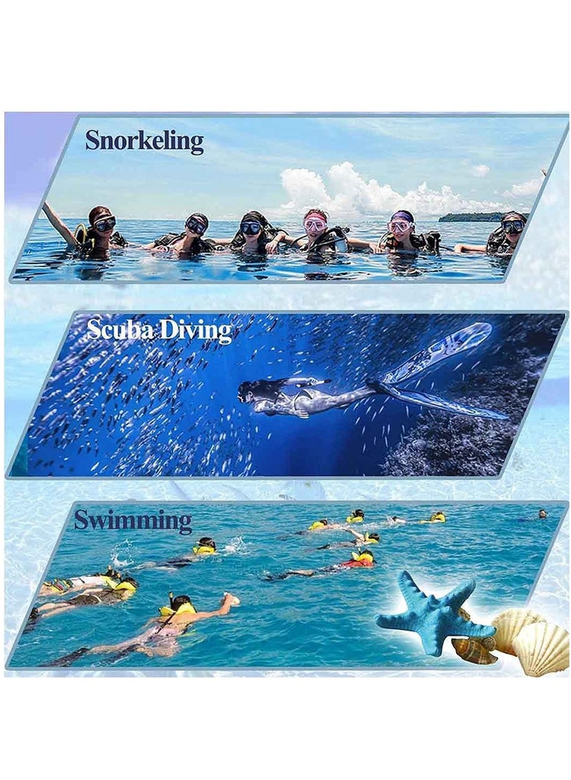 Adult Snorkeling Gear,Dry Snorkel Set,Scuba Mask,180° Panoramic Wide Field of ViewProfessional Snorkeling GearFree Breathing Snorkeling Mask (Black) - Image 5