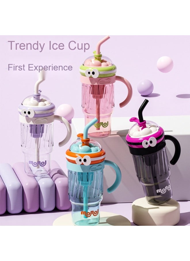 NIBEMINENT 1200ML High Appearance Level Plastic Cup With Handle Large Capacity Big Mac Water Cup Summer Coffee Tea Bin Bobo Straw Ice Bully Cup  - Image 2