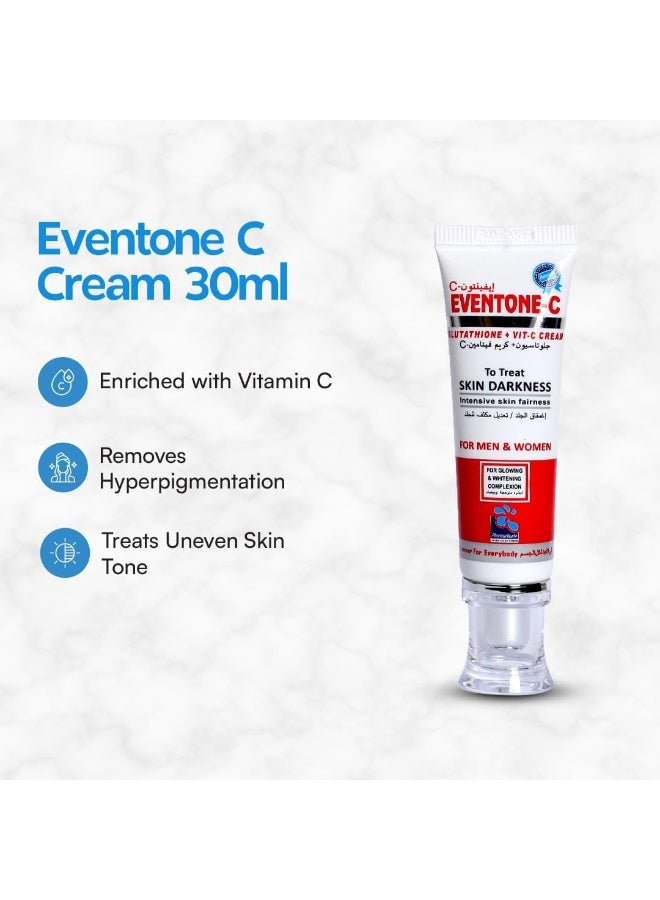 PharmaHealth Eventone-C Cream 30g – Vitamin C Skin Brightening Cream for Pigmentation & Dark Spots - Image 2