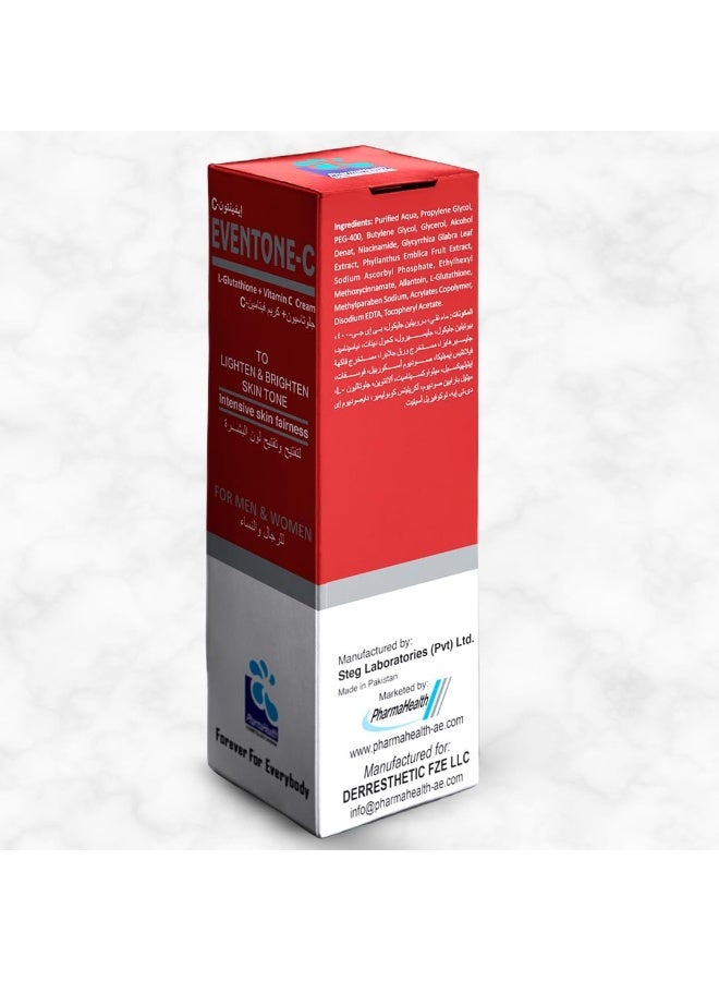 PharmaHealth Eventone-C Cream 30g – Vitamin C Skin Brightening Cream for Pigmentation & Dark Spots - Image 3