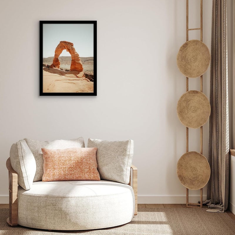 أمريكان فلات إطار صور أمريكي فلات مقاس 17 × 23 مع زجاج أكريليك مصقول - إطار صور أسود - إطارات صور عريضة مصنوعة من الخشب الهندسي للعرض الرأسي أو الأفقي على الحائط - مجموعة Epic - أسود - Image 5