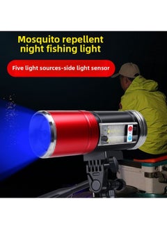 Generic Skyfire Led Night Fishing Lamp Fishing Lamp Super Bright Blue Violet Xenon Lamp Strong Light Wild Fishing Table Fishing Five Light Source Induction-Color:SF-DYD-459S Upgrade Red + For Huawei Line Configuration  - Image 1