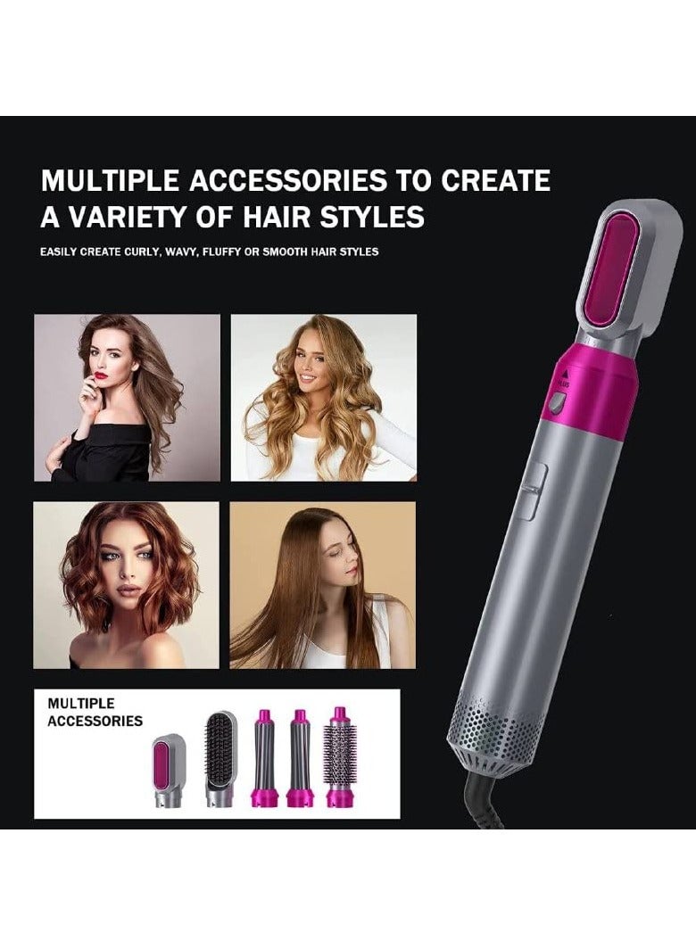 ELTRAZONE 5 in 1 Hair Dryer Brush Set，Detachable Straightening Brush Curler, Negative Ion Auto Suction Curler, Replaceable Hot Hair Brush Head Women Styling Gift - Image 5