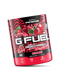 G Fuel PewDiePie Energy Powder, Sugar Free, Clean Caffeine Focus Supplement, Water Mix, Lingonberry Flavor, Focus Amino, Vitamin + Antioxidants Blend - 9.8 oz (40 Servings)  - Image 2