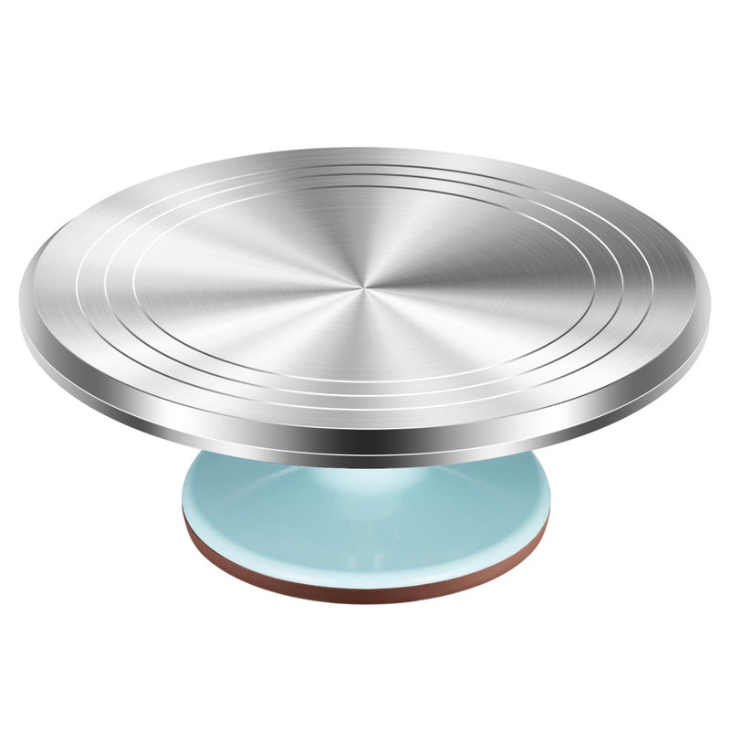 Kootek Aluminium Alloy Revolving Cake Stand 12 Inch Rotating Cake Turntable for Cake Cupcake Decorating Supplies
