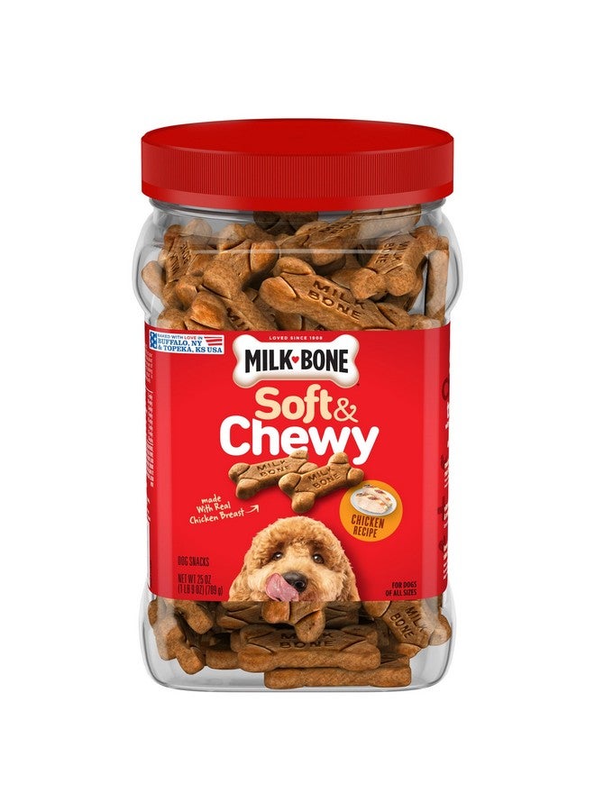 MILK-BONE Soft & Chewy Dog Treats, Chicken Recipe With Chicken Breast, 25 Ounce Container - Image 1