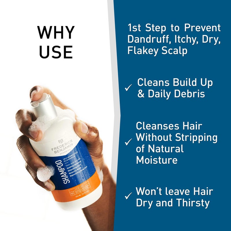 Frederick Benjamin Shampoo, with Natural Oils, Cleanses & Hydrates Dry Scalp & Hair, 12oz - Image 3