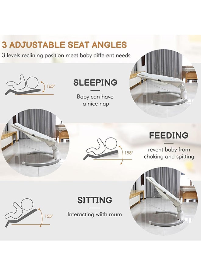 Gonice - Baby Electric Swing With Integrated Mosquito Net, 5 Sway Speeds, 3 Timer Settings, Remote Bluetooth Control, Built-In Lullabies - Image 1