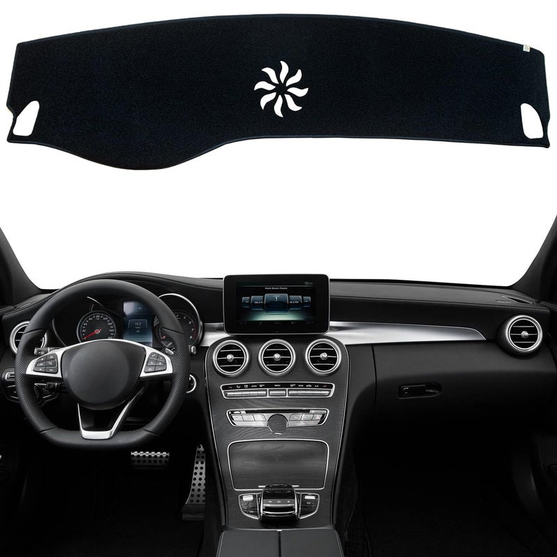 Generic KEYOOG Dashboard Cover Dash Mat Fit for 2016-2021 Me-rcedes-Benz C-Class (W205),C180 C200 C250 C300 C400 C350e,Car Dash Board Mat Anti-Glare Carpet,Non-Slip Pad (Black)  - Image 1