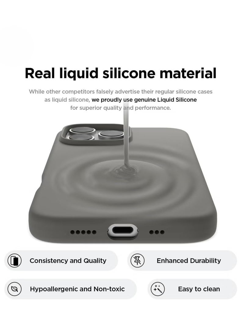 ELTRAZONE Space Grey iPhone 16 Pro Case – Slim Shockproof Full Body Protection with Soft Microfiber Lining, Scratch-Resistant - Image 5