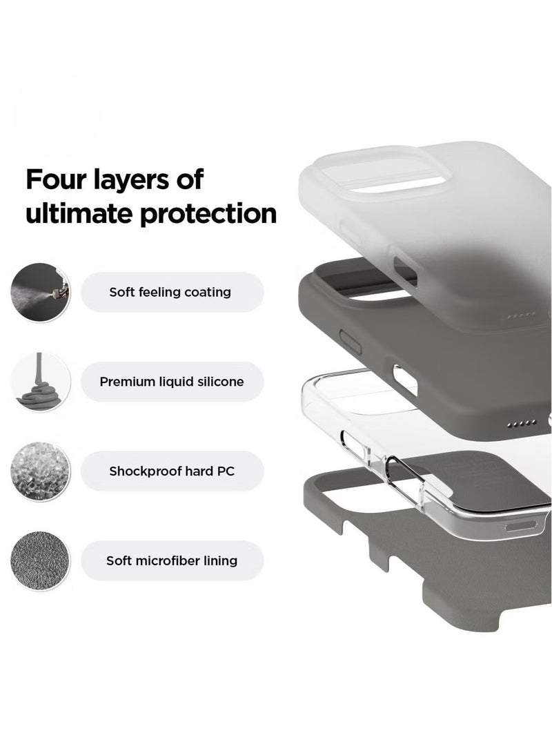 ELTRAZONE Space Grey iPhone 16 Pro Case – Slim Shockproof Full Body Protection with Soft Microfiber Lining, Scratch-Resistant - Image 2