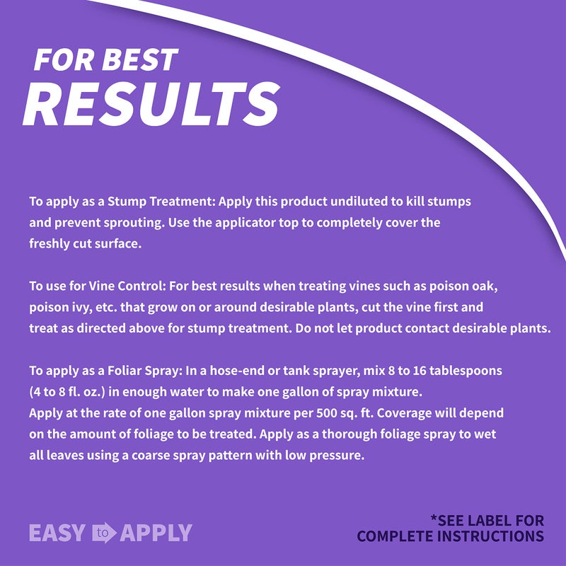 Bonide بونيد 2746 قاتل الجذوع والكروم المركز، 8 أونصات للجذوع والكروم دون الإضرار بالعشب. يحتوي على تطبيق سهل بالفرشاة. يقتل البلوط، اللبلاب السام والمزيد، 1 - Image 4