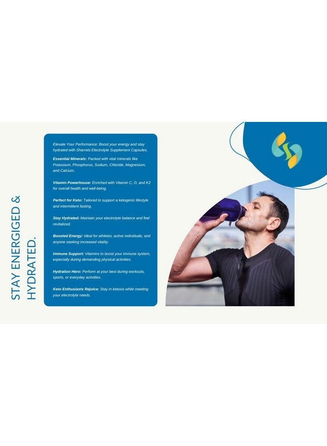 Sharrets KETO Electrolytes 2 x 120 Capsules- Essential Minerals (K,P, Na,Cl, Mg,Ca) and Vitamins C, D, & K2- Perfect for Athletes, Bodybuilders, and Marathon Runners - Image 5