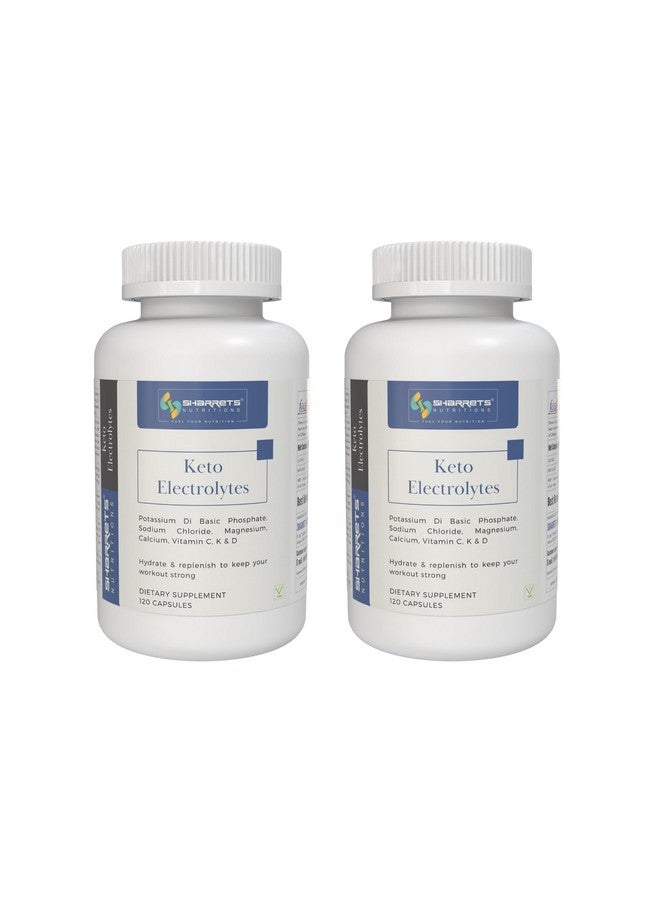 Sharrets KETO Electrolytes 2 x 120 Capsules- Essential Minerals (K,P, Na,Cl, Mg,Ca) and Vitamins C, D, & K2- Perfect for Athletes, Bodybuilders, and Marathon Runners - Image 1