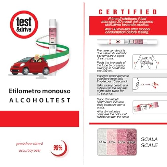 rayihni Kaxilu Car Alcohol Tester - Approved by the European Community - Certified (Pack of 1), Accurate Results (On Breath) - Image 3