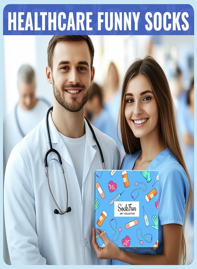 sockfun Medical Assistant Gifts for Men - Pharmacist Gifts Doctors Gift for Male Medical Students School Gift Socks Doctor Socks - Image 5